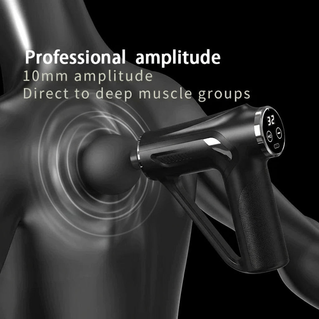 ZenPulse Massage Gun 32 Levels Deep Tissue Neck Body Back Muscle Sport Electric Pistol Massager Exercise Relaxation Pain Relief